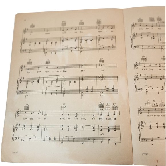 Sympathy From Movie Firefly Jeanette MacDonald/Allan Jones 1937 Sheet Music - Picture 10 of 13